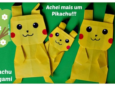 Pikachu origami - super fácil e lindo :-)