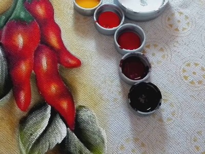 Pintura em Tecido :: AULA 02 - Pimentas