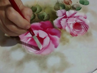 Pintura rosas porcelanizadas