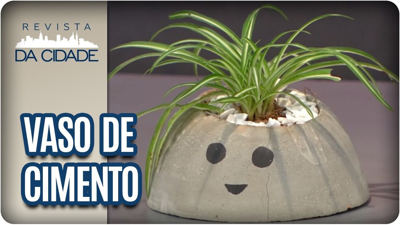 Vaso de Plantas com Cimento - Revista da Cidade (07.04.2017)