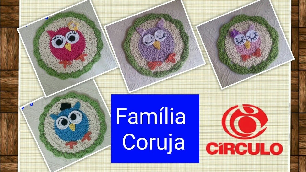 Versão destros: Souplast família coruja em crochê # Elisa Crochê