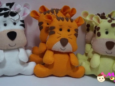 Animas do Kit safári de feltro