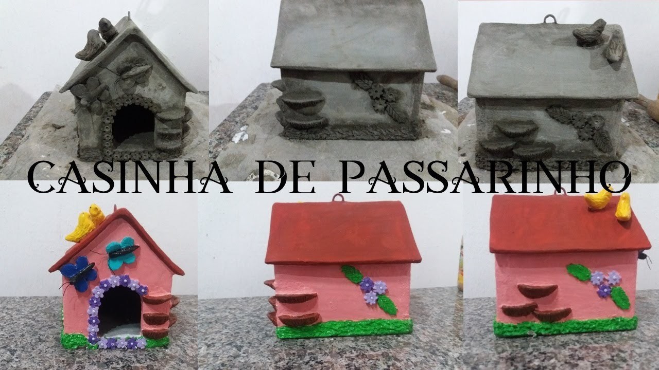 CASINHA DE PASSARINHO DE CIMENTO,PARTE (cimento) BIRTHDAY HOUSE