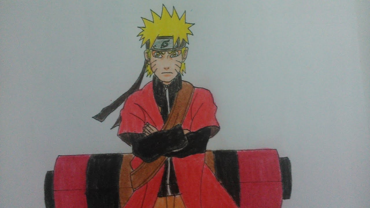 Como dibujar a Naruto modo Sennin paso a paso