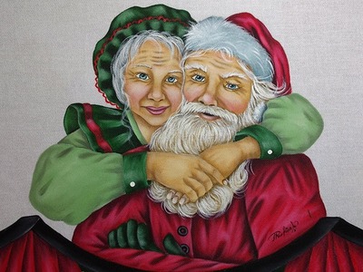 Como Pintar Papai e Mamãe Noel - Part 1