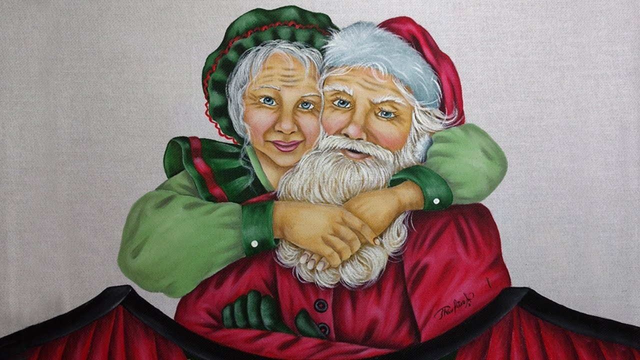Como Pintar Papai e Mamãe Noel - Part 1