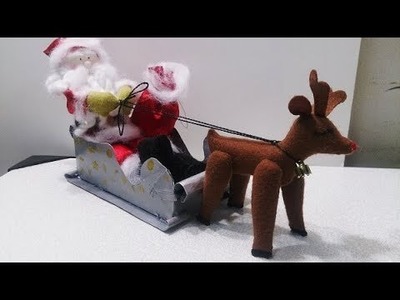 Enfeite de Natal Papai Noel ,Rena e Trenó-Com Molde- Parte 3