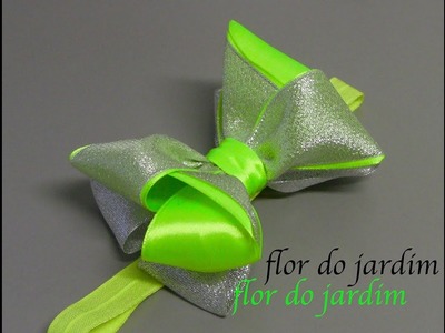 Laço  duplo  florescente DIY - Double Ribbon Tie