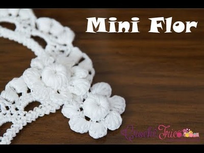 Mini Flor (Elemento Crochê Irlandês) - Destras - Prof. Ivy (Crochê Tricô)