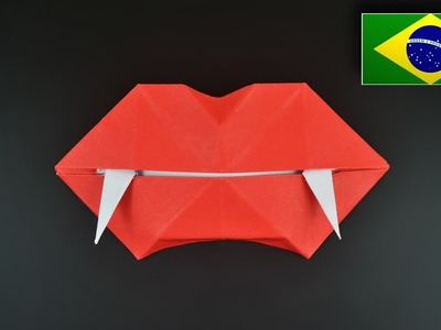 Origami: Boca de Vampiro - Instruções em Português BR