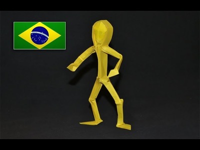 Origami: Homem (Claudio Acuña J) - Instruções em português PT BR