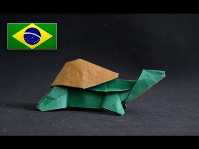 Origami:  Tartaruga ( Sergey Yartsev ) -  Instruções em português PT BR
