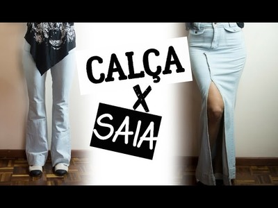 Transforme uma calça jeans em SAIA | PARTE 1 (O FINAL ESTÁ NO 2 VÍDEO)