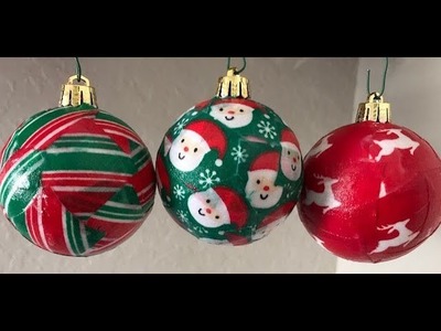 Bola de Natal decorada com Tecido Projeto 5