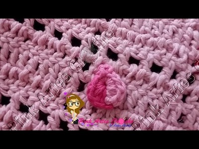 #???? Botãozinho para aplicação em tapetes -passo a passo-Pink Artes Croche by Rosana Recchia