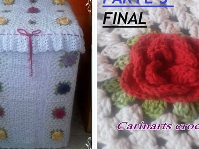 Capa para a Maquina de lavar em crochê (3°parte) FINAL  por Carina Dias