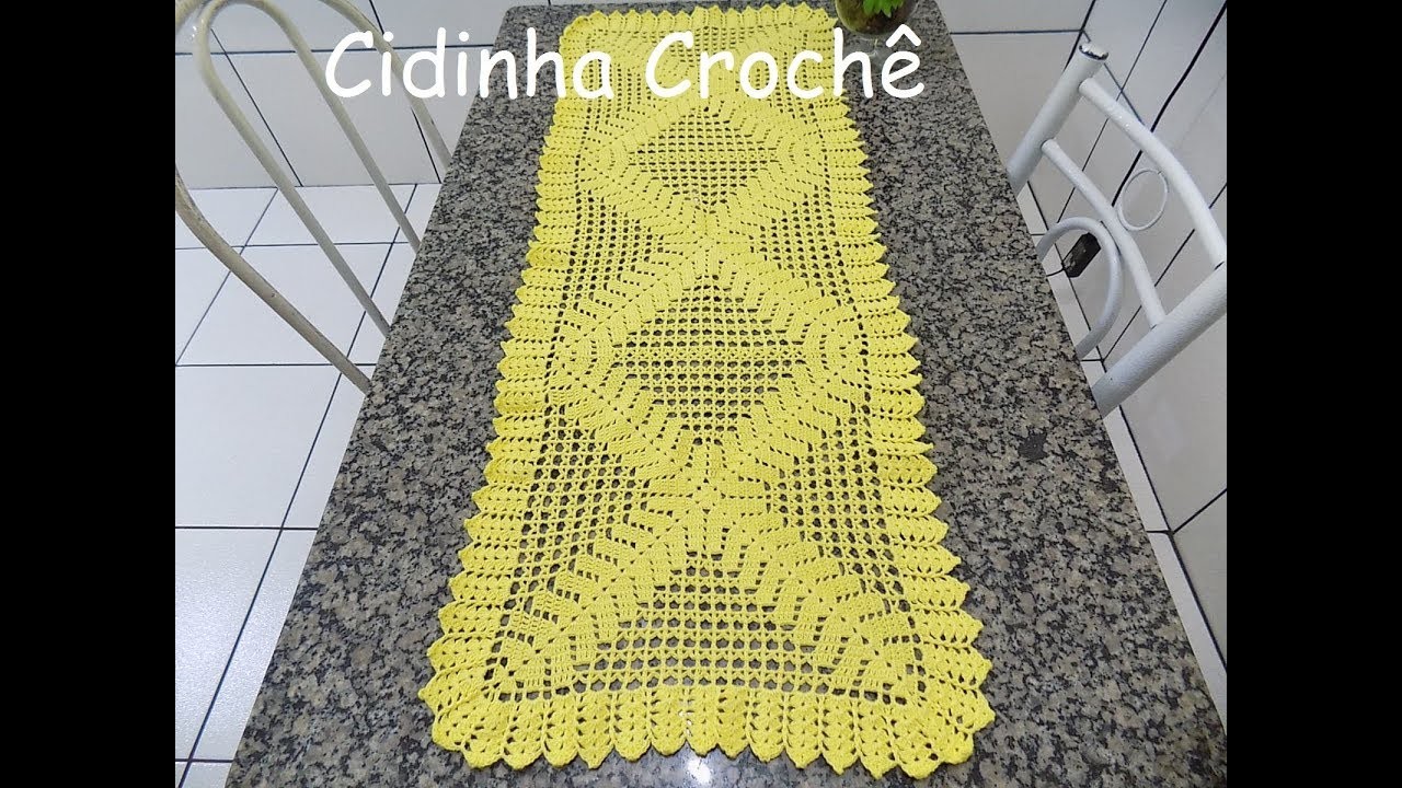 Cidinha Croche : Caminho De Mesa Em Croche Fácil-Passo A Passo-Parte 2.2