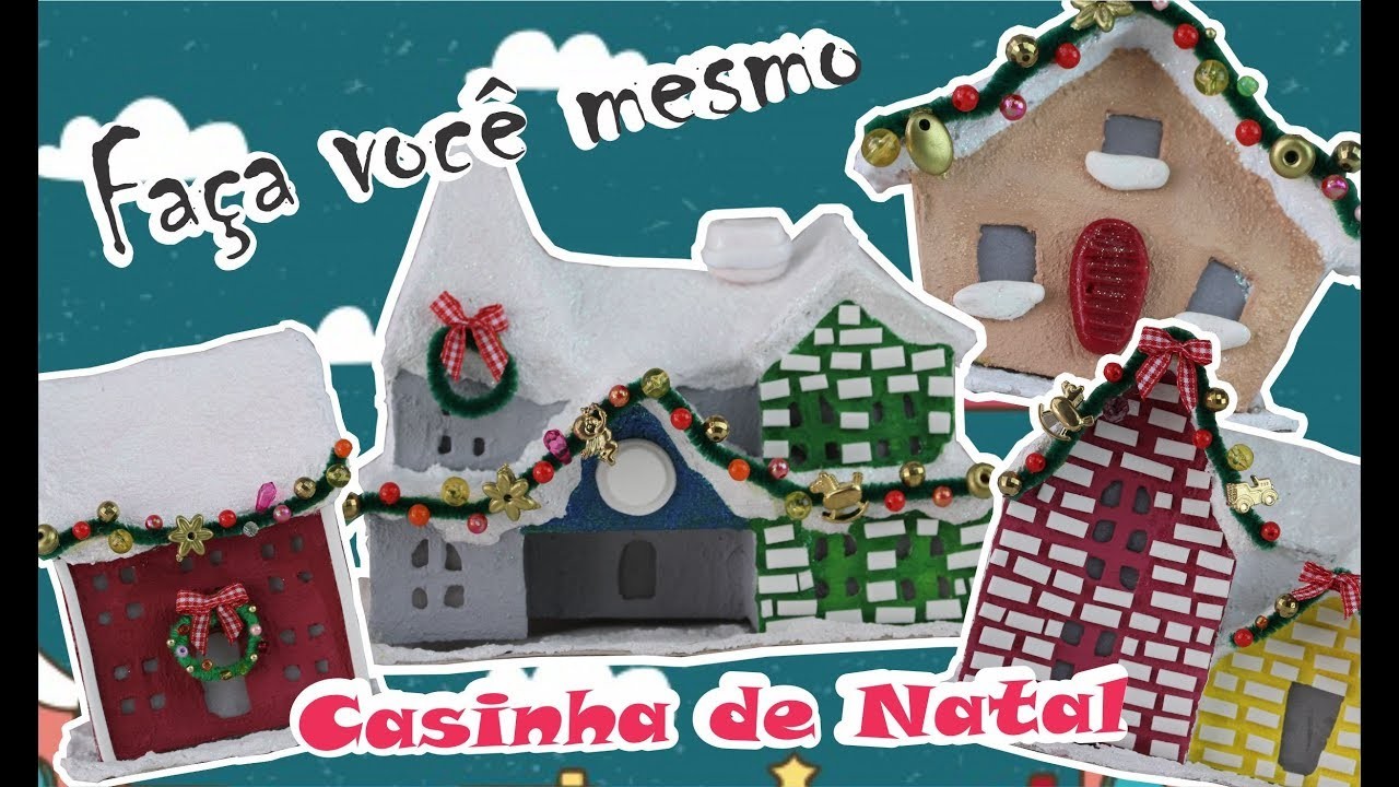 DIY: Casinhas de Natal - Maquete vilarejo natalino #1