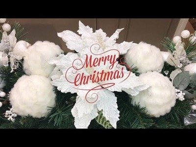 DIY - Centro de mesa decorado para o Natal - Decoração branca - Christmas Decor