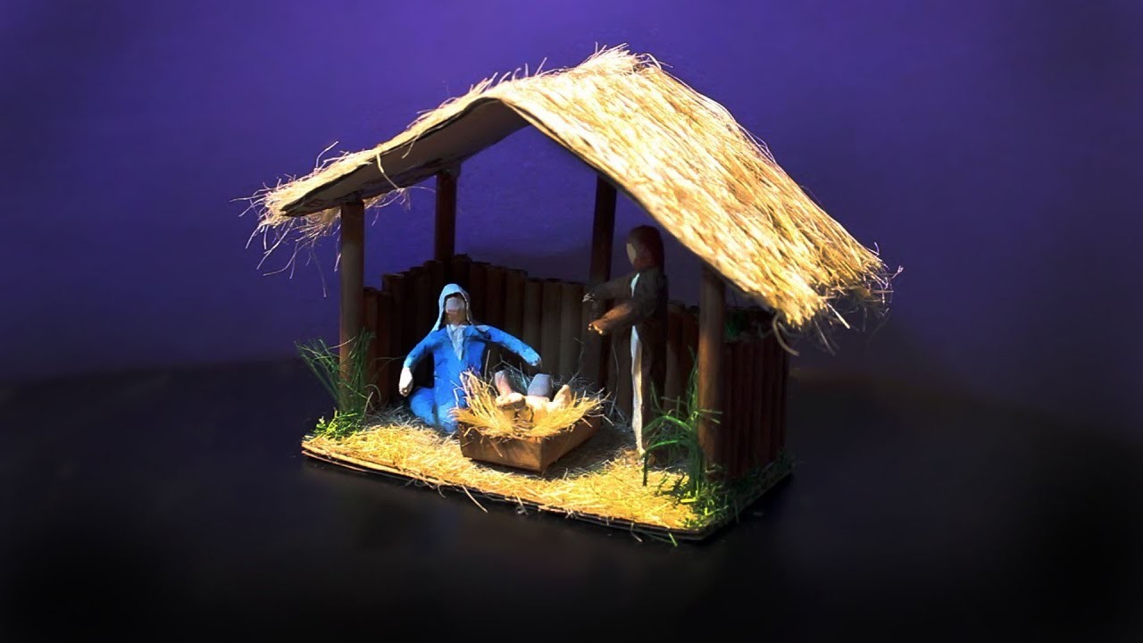 DIY Como Fazer um PRESÉPIO de NATAL- How to Make CHRISTMAS CRIB - Manualidades para NAVIDAD