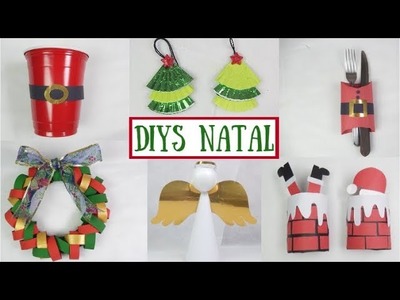 DIYs decoração de Natal, 6 ideias: Guirlanda, anjo, mini árvore, chaminé, etc. Por Pricity