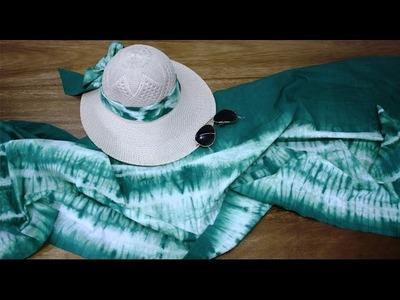 ✄ Faça Você Mesmo: Canga de praia e Tira para chapéu Tie-Dye - Linna Cursos