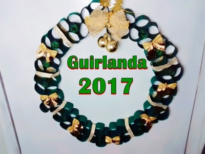 Guirlanda com Rolo de Papel Higienico 2017