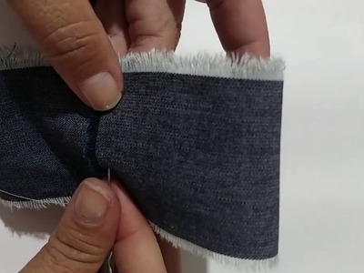 Laço básico com tecido jeans