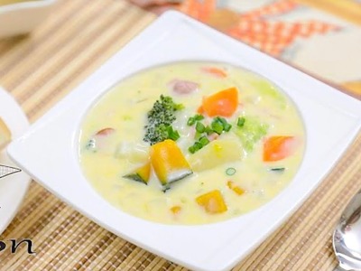 Receita de sopa de legumes cremosa