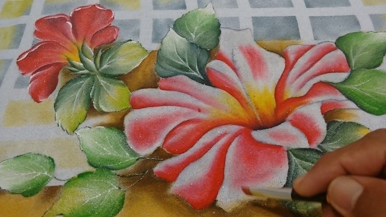 Roberto Ferreira- Pintura Hibiscos Aberto e acabamentos.