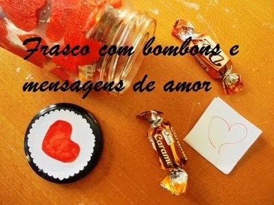 Tutorial - frasco com mensagens e bombons