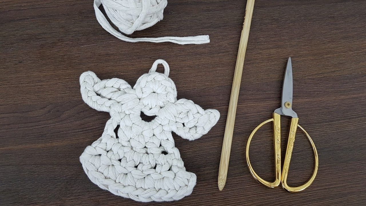 Anjinho de Crochê - Anjo de Fio de Malha - Enfeite de Natal - Crochet Angel - Christmas Ornament