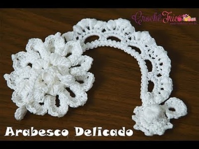 Arabesco Delicado (Elemento para Crochê Irlandês) - Destras - Prof. Ivy (Crochê Tricô)