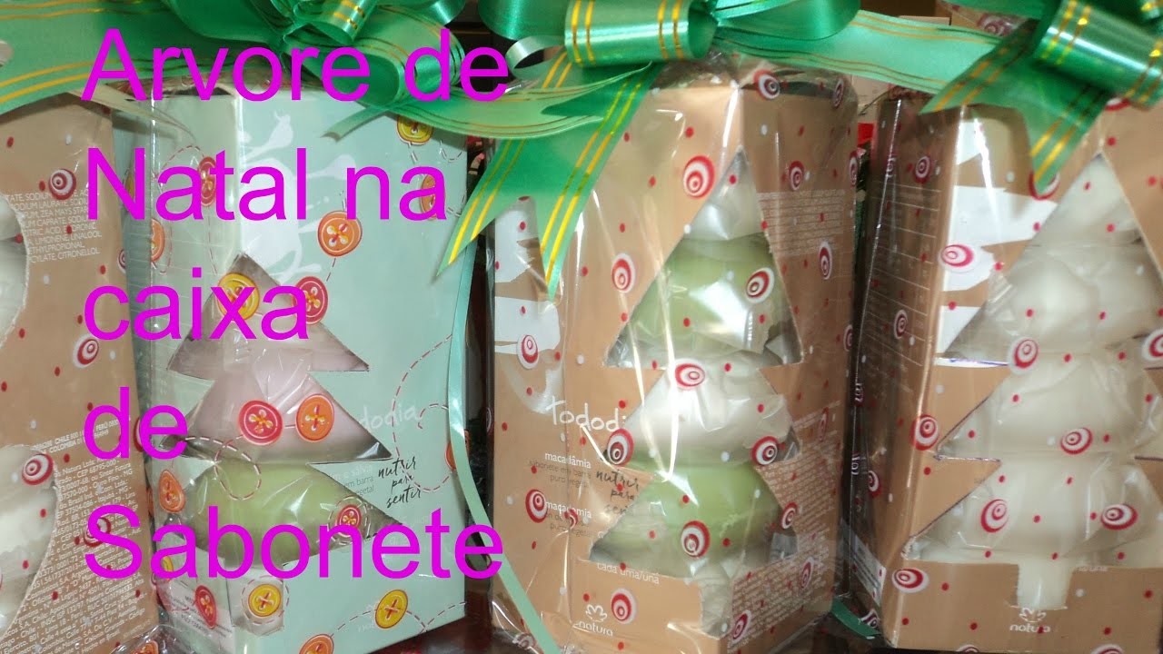 Arvore de Natal na caixa de sabonete Natura