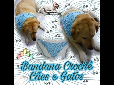 Bandana Crochê para Cãozinho ou gatinho