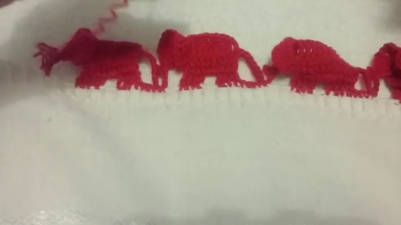 Como fazer barrado de crochê elefante - 1