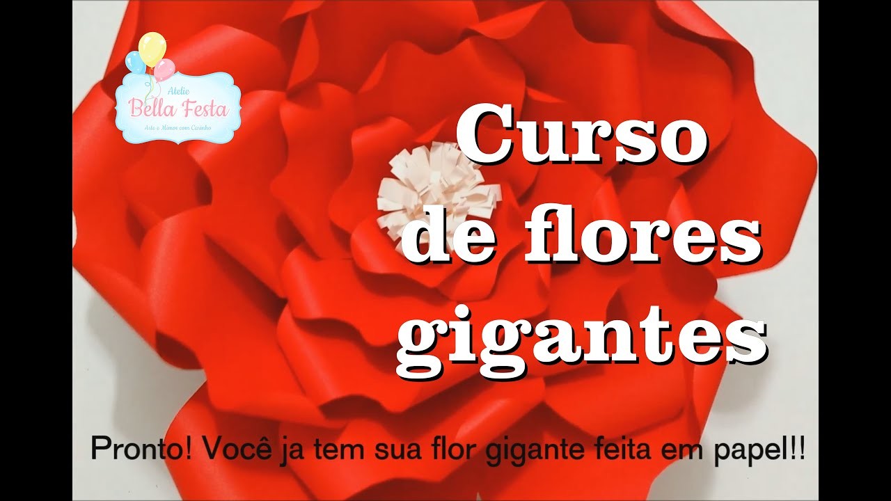 Como fazer flores Gigantes - Modelo "Cravo" | Molde Free