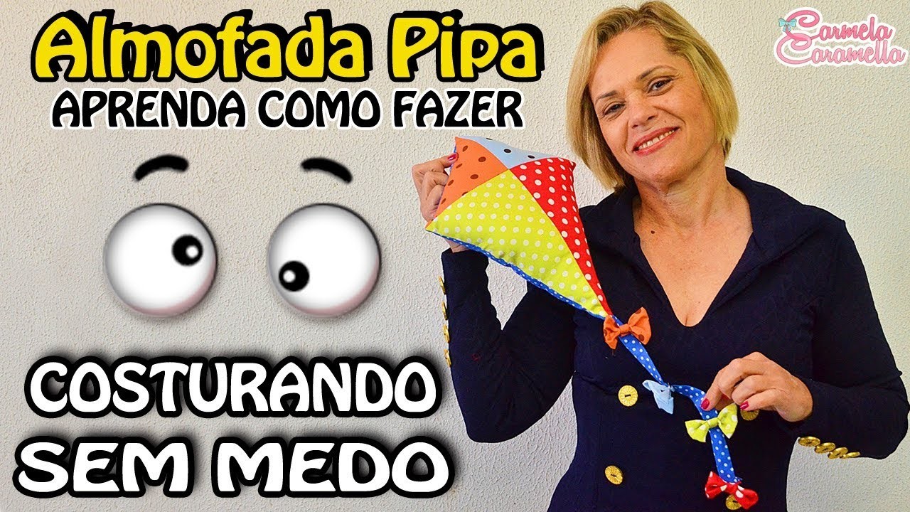 Costurando sem medo - Almofada Pipa