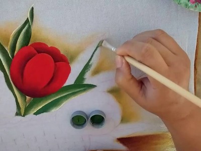 Ensinando a pintar tulipas vermelhas com lia ribeiro #2