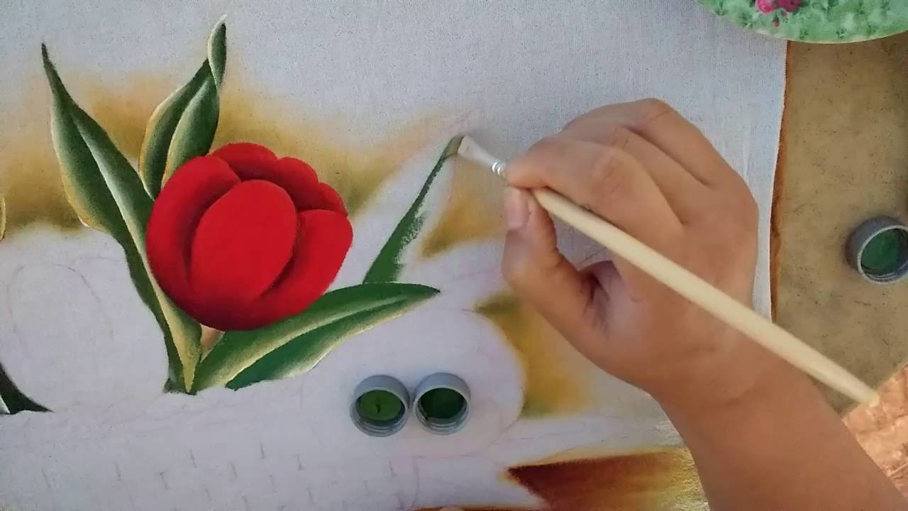 Ensinando a pintar tulipas vermelhas com lia ribeiro #2