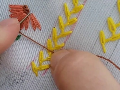 Flor rápida. flower Embroidery.