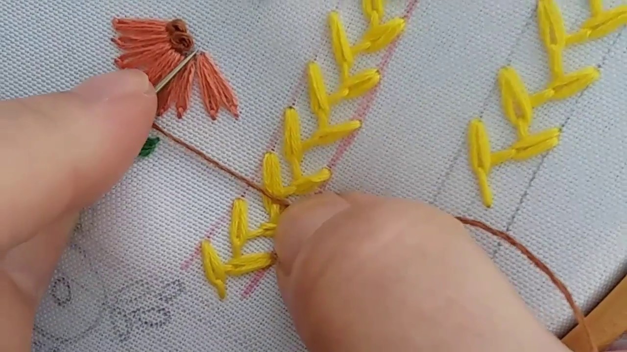 Flor rápida. flower Embroidery.