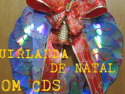 GUIRLANDA DE NATAL COM CDS USADOS