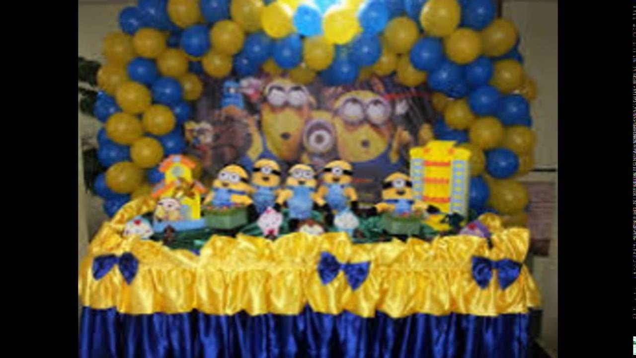 Idéias de decoração de festa infantil dos minions