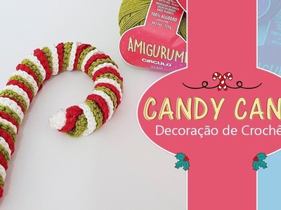 Luana Jaworski - Candy Cane Decoração de Crochê (Docinho de Natal)
