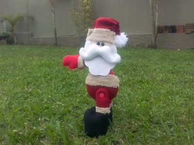 Papai Noel em feltro em pé articulado