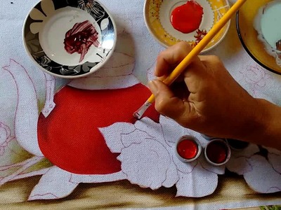 Pintando Chaleira Vermelha com Rosas Part. 1 - Ivanice Isabel