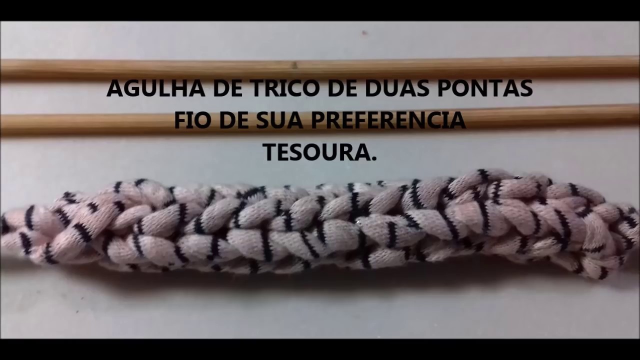 RABO DE RATO ( i cord) COM AGULHA DE TRICO  TUTORIAL  MARLY THIBES