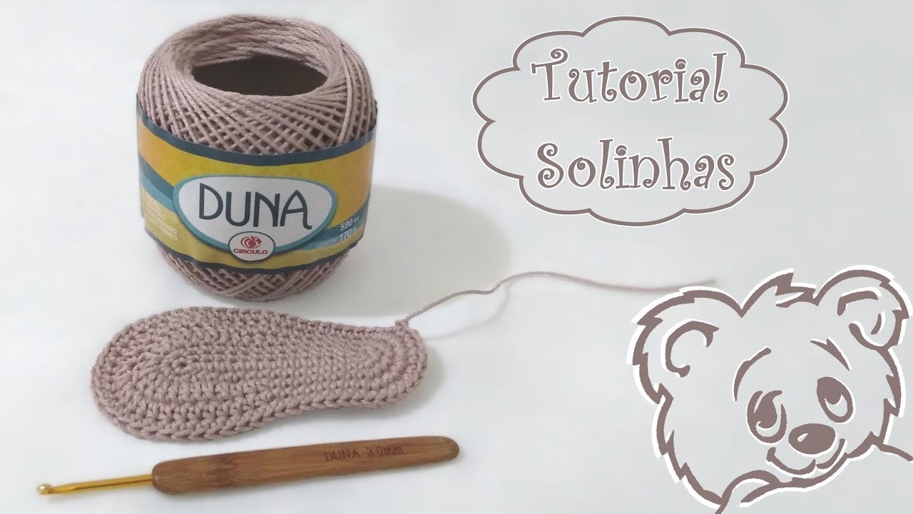Solinhas para Sandálias de Crochê  -  por @ArteeManhaKids