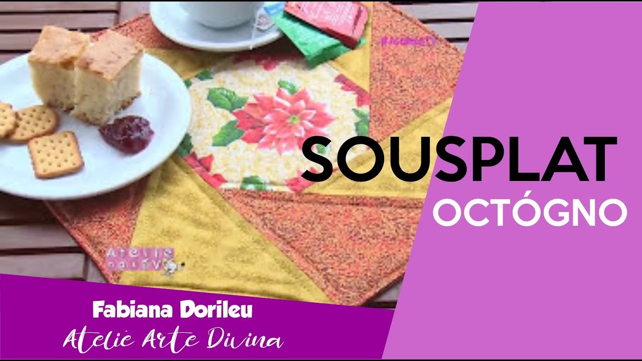 Sousplat octógno no Atelie na TV